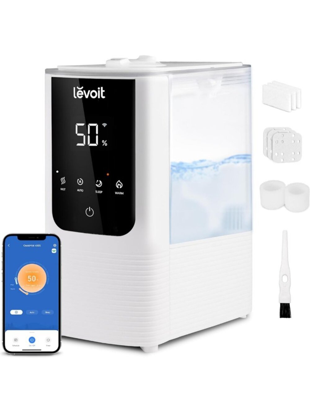 Smart Warm & Cool Mist Humidifier for Bedroom | Allergy Relief & Comfort